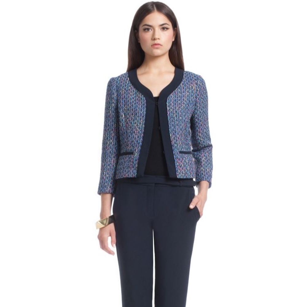 Gossip Girl Aesthetic Metallic Multicolor Chanel Tweed Lady Jacket Blazer sz 6